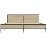  Okvir za krevet boja hrasta 180x200cm konstruirano drvo i metal | shoptok.hr