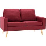  2-dijelni set sofa od tkanine crvena boja vina | shoptok.hr
