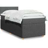  Krevet s oprugama i madracem tamnosivi 100 x 200 cm od tkanine | shoptok.hr