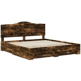  Okvir za krevet s uzglavljem Dimljeni hrast 200 x 200 cm | shoptok.hr