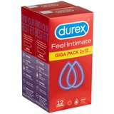 Durex Feel Intimate - pakiranje kondomov s tanko steno (2x12 kosov)