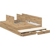  Postelja z okvirjem za shranjevanje Umetniški hrast Inženirski les, (22103321) | Shoptok.si