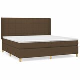 The Living Store Box spring postelja z vzmetnico temno rjav 200x200 cm blago - Box Spring Postelja, (21449860) | Shoptok.si
