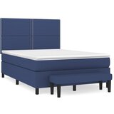 vidaXL Krevet s oprugama i madracem plavi 140 x 190 cm od tkanine Cijene