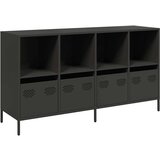vidaXL Komoda črna 135x39x73,5 cm hladno valjano jeklo | Shoptok.si