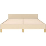  Posteljni okvir z vzglavjem krem 140x200 cm blago, (20904361) | Shoptok.si