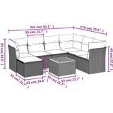  8-dijelni set vrtnih sofa od poliratana s jastucima crni | shoptok.hr
