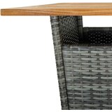  5-dijelni vrtni barski set od poliratana s jastucima sivi Siva 60 x 60 x 110 cm | shoptok.hr