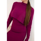 Kesi Włoski Women's set viscose blouse with dress dark purple | shoptok.hr
