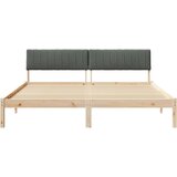  Okvir kreveta smeđe i tamnosivo 180 x 200 cm Masivna borovina | shoptok.hr