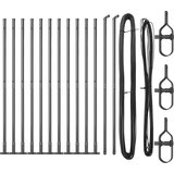 vidaXL set ogradnih stupova Set od 26 Siva Beton 3.2 x 3.2 x 78.5 cm | shoptok.hr