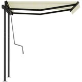  Ročno zložljiva tenda s stebrički 3x2,5 m krem, (20702547) | Shoptok.si