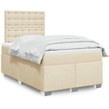 vidaXL Krevet s oprugama i madracem krem 120 x 200 cm od tkanine Cijene