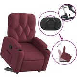  Naslonjač na podizanje od tkanine crvena boja vina | shoptok.hr
