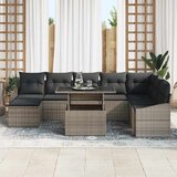  Set sofe s jastukom s pohranom 9 pcs Siva poliratan | shoptok.hr