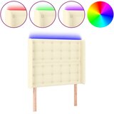  LED uzglavlje krem 103 x 16 x 118/128 cm od umjetne kože | Eponuda.com
