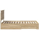  Okvir za krevet s uzglavljem Sonoma hrast 100 x 200 cm | shoptok.hr
