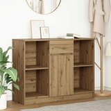 vidaXL Komoda s predalom artisan hrast 101x35x76 cm inženirski les Cene