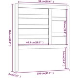  Uzglavlje za krevet boja meda 106 x 4 x 104 cm masivna borovina | shoptok.hr