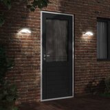  Vanjske LED zidne svjetiljke sa senzorima 2 kom bijele aluminij Bijela | Shoptok.si