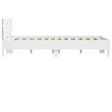 Okvir za krevet s uzglavljem i LED bijeli 135x190 cm | shoptok.hr