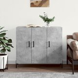 vidaXL Komoda betonsko siva 90x34x80 cm konstruiran les Cene