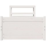  Posteljni okvir z vzglavjem bel 75x190 cm trdna borovina, (21311146) | Shoptok.si