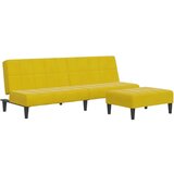  Kavč dvosed s stolčkom za noge rumen žamet, (21228588) | Shoptok.si