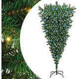  Umjetna božićna jelka naopako s setom kuglica Zelena 210 cm PVC | shoptok.hr