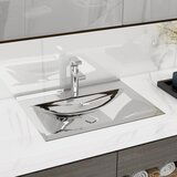 The Living Store Umivalnik z odprtino za odtekanje 60x46x16 cm keramičen srebrn - Umivalnik, (21751071) | Shoptok.si