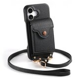 INF Usnjena torbica za iPhone z ogledalom in držalom za kartice - črna Model 18, (22071569) | Shoptok.si
