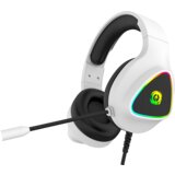 Canyon Shadder GH-6, RGB gaming headset with Microphone, Microphone frequency response: 20HZ~20KHZ, ABS+ PU leather, USB*1*3.5MM jack plug, 2.0M PVC cable, weight: 300g, White | Eponuda.ba