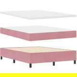 vidaXL Postelja z vzmetnico Roza 160x200 cm Žamet, (22052511) | Shoptok.si