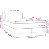  box spring s madracem LED crni 120 x 200 cm od tkanine | shoptok.hr
