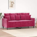  Dvosjed crvena boja vina 140 cm baršunasti | shoptok.hr