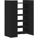 Ormarić za cipele crni 74 5x37 5x100 cm od konstruiranog drva | shoptok.hr