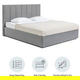 Bonami Selection Siva oblazinjena zakonska postelja s prostorom za shranjevanje z letvenim dnom 180x200 cm Thessa Bold Line – | Shoptok.si