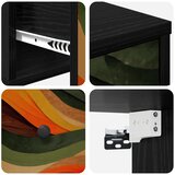  Wall-mounted noćni ormarić BONN Crni hrast 36 x 33 x 25 cm | shoptok.hr