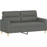  Dvosjed s ukrasnim jastucima tamnosivi 140 cm od tkanine | shoptok.hr