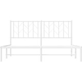  Metalni okvir za krevet s uzglavljem bijeli 150x200 cm | shoptok.hr
