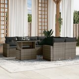vidaXL 9-dijelni set vrtnih sofa od poliratana s jastucima sivi | shoptok.hr