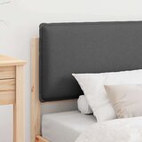  Posteljni okvir z oblazinjenim vzglavjem Temno siva 75 x 190 cm, (5000101539) | Shoptok.si