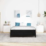 Box Postelja z vzmetnico z vzmetnico Črna 160 x 220 cm blago, (5000106137) | Shoptok.si