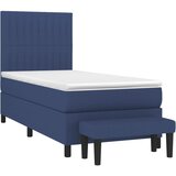  Krevet s oprugama i madracem plavi 90 x 190 cm od tkanine | shoptok.hr