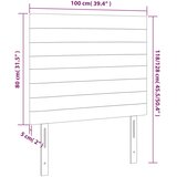  LED uzglavlje plavo 100x5x118/128 cm od tkanine | shoptok.hr
