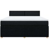  Krevet s oprugama i madracem crni 180x200 cm od tkanine | shoptok.hr