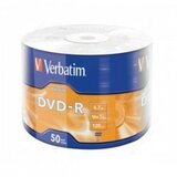 Verbatim dvd-r 4.7GB 16X 50/200 dl cake-50 43814 ( 55165D/Z ) cene