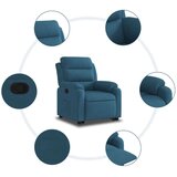  Naslanjač s funkcijo vstajanja moder žamet | Shoptok.si