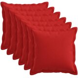  Presvlaka za jastuk 6 kom. HOUTEN Crvena 30 x 30 cm Umjetni lan - Crvena 30 x 30 cm 6 | shoptok.hr