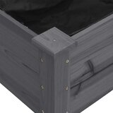  Korito s podlogo in kolesi sivo 71x37x80 cm trden les | Shoptok.si